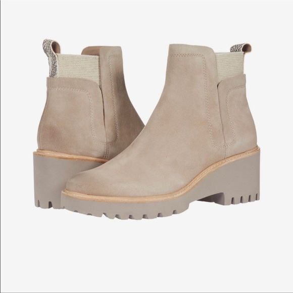 Dolce Vita Huey Bootie In Almond Suede 